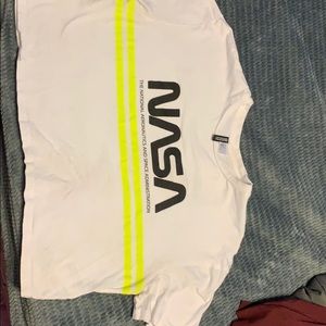 White Nasa crop top